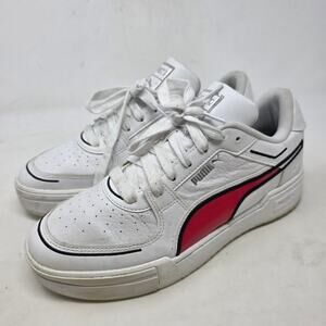 Puma CA Pro Classic White Burgundy Sneakers Mens Size 10